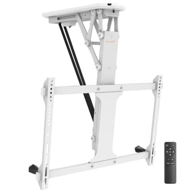 my wall HL 41 MWL TV-Deckenhalterung Deckenhalter, Motorisiert, Höhenverstellbar, Schwenkbar Weiß