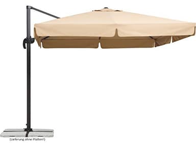Schneider Sonnenschirm Rhodos, Natur, 300 x 300 cm quadratisch, 782-02, Gestell Alu/Stahl, Bespannung Polyester, 24 kg