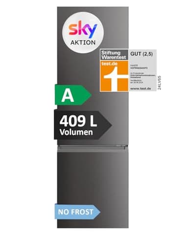 Haier Kühl Gefrierkombination 2D 60 SERIE 5 PRO HDPW5620ANPD; 2,05 m, No Frost; Energieeffizienzklasse A; Kühlschrank mit Gefrierfach freistehend, XL-Fassungsvermögen 409L; Wi-Fi, smarte Kühlfächer