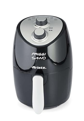 Ariete 4617, Airy Fryer Compact, Luftfritteuse, Fassungsvermögen 2 l, 1000 W, Temperatur max. 200 °C, Schwarz