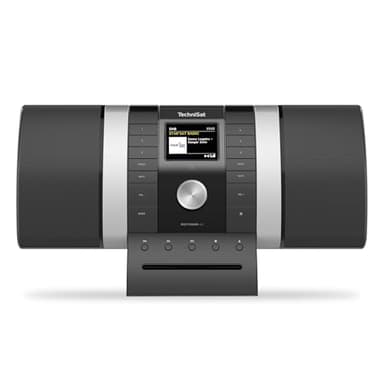 TechniSat MULTYRADIO 4.0 SE - Internetradio (WLAN Radio, DAB+, UKW, Spotify, Bluetooth, CD-Player, USB, Farbdisplay, 2 x 10 Watt Stereo Lautsprecher) Schwarz/Silber
