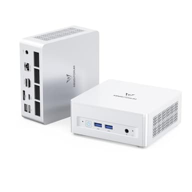 MINIS FORUM UM880 Plus Mini PC mit AMD Ryzen 7 8845HS(8C/16T, bis zu 5.1GHz),Mini Computer Radeon 780M Grafik 1TB PCIe4.0 SSD 32GB DDR5,OCuLink,Triple Display mit HDMI+DP+USB4, 5xUSB Port,2.5G LAN