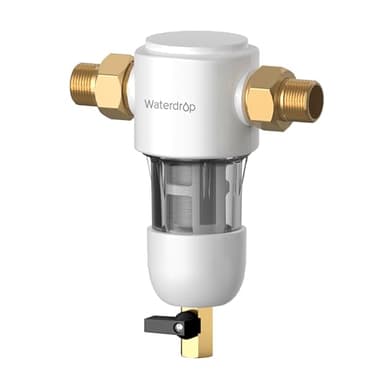 Waterdrop Spin Down Sedimentfilter, Wiederverwendbarer Sediment-Wasserfilter für Ganze Haus, Spülbares Vorfiltersystem für Stadt/Brunnenwasser, 1" MNPT + 3/4" FNPT, WD-PF01
