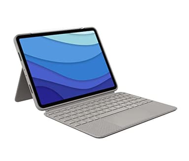 Logitech Combo Touch Tastatur-Case für iPad Pro 12,9 Zoll (5. und 6. Generation 2021, 2022) Abnehmbare mit, Stellhalterung, überall klickbarem Trackpad, Smart Connector, Deutsches QWERTZ-Layout, Grau