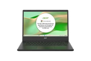 Acer Chromebook 314 (CBOA314-1H-C32M) Laptop, 14" FHD Display, Intel Celeron N4500, 4 GB RAM, 128 GB SSD, Intel UHD Graphics, Google ChromeOS, QWERTZ-Tastatur, schwarz