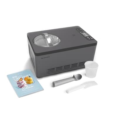 SPRINGLANE Eismaschine & Joghurtbereiter Elisa 2,0 L mit selbstkühlendem Kompressor 220 W, aus Edelstahl mit Kühl- und Heizfunktion (Elisa Anthrazit, Eismaschine)