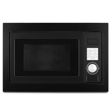 Smad Einbaumikrowelle mit Grill, Kombi, 900W, 25L, Einbaumikrowelle 60cm breit, 8 Automatikprogramme, Auftaufunktion, Elektronikuhr, LED-Dispaly, Glasdrehteller 31,5cm, Kindersicherung, Schwarz