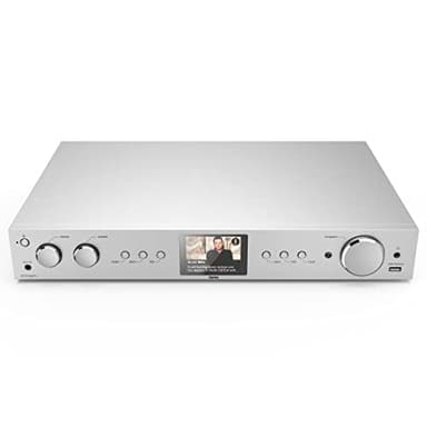 Hama DAB Tuner HiFi Digitalradio Internet Radio FM Tuner Bluetooth Tuner HiFi Internetradio Digitalradio FM WLAN Stereo Receiver Spotify Amazon Music Fernbedienung USB AUX Wecker DIT2105SBTX Silber