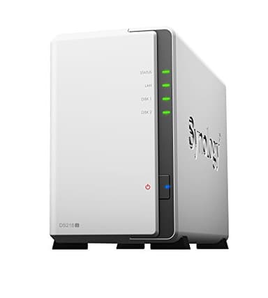 Synology DS218J/4TB-RED 4TB (2x 2TB WD Rot) 2 Bay Desktop NAS-Einheit, Mechanische Festplatte