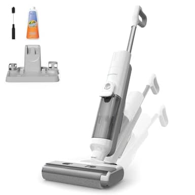 Proscenic F10 Ultra Nass Trockensauger, 60 Min Staubsauger mit Wischfunktion, Selbstreinigungsfunktion, Kantenreinigungsbürste, Saugwischer Smart 3 in 1, Anti-Verwirrungs-Haar für Hartböden Tierhaare