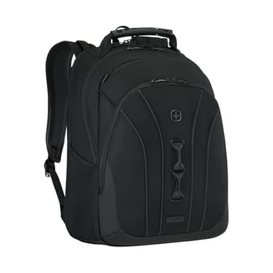 WENGER Legacy Black Series Laptop-Rucksack mit Tabletfach, Notebook bis 16 Zoll, 24 l, Damen Herren, Business Uni Schule Reisen, Schwarz, 653629