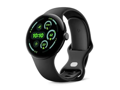 Google Pixel Watch 3 (45 mm) – Android smartwatch with Heart Rate Tracking, Advanced Running from Fitbit, Fitness Insights, 24-Hour Battery – Matte Black Aluminium Case – Obsidian Band – Wi-Fi