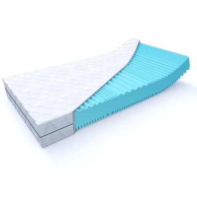 MSS e.K. Aqua Deluxe - 7 Zonen Wellness Kaltschaummatratze - 180 x 200 x 16 cm (Kernhöhe 14 cm) - Härtegrad H4 & H5 - Matratze Wendematratze Kaltschaum Oeko-TEX