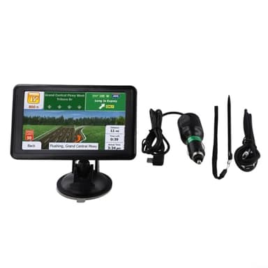 Gdfnmogo Auto GPS Navigator, mit einem großen 5 Zoll Display, Touchscreen, ausgestattet mit reichlich Speicher, mit Display, Halterung, Datenkabel, Netzkabel
