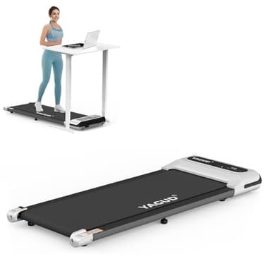 Yagud Laufband für Zuhause, 2 in 1 Walking Pad, 2,5 PS Laufbänder, Laufband Schreibtisch mit Fernbedienung und LED-Anzeige für Zuhause und Büro, Treadmill for Home 1-6km/h
