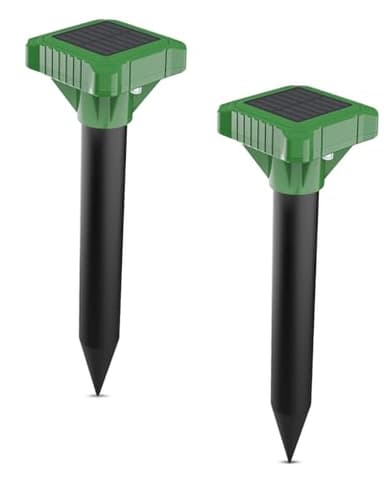 Solar Maulwurf Vertreiber, Multifunktion Maulwurfschreck, Ultraschall Wühlmausschreck, Solar Wühlmaus Vertreiben für Wühlmäuse, Maulwurf, Nagetier, Wühlmausabwehr Deal für Garten Rasen Farm (2 Stück)