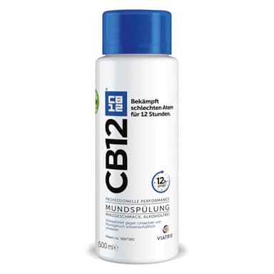 CB12 Mundwasser – Bekämpft die Ursache von Mundgeruch – wissenschaftlich nachgewiesener 12-Stunden-Effekt, Minz – 500 ml