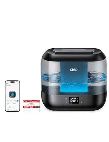Dreo Smart Luftbefeuchter für Schlafzimmer, oben befüllbarer 4L Supergroßer Kühler Nebel Humidifier mit Öl Diffusor und Nachtlicht, 36 Stunden Laufzeit, leiser Ultraschall Luftbefeuchter Zuhause