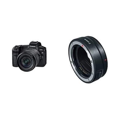 Canon EOS RP Systemkamera - mit Objektiv RF 24-105mm F4-7.1 is STM, schwarz & Bajonettadapter EF-EOS R 2971C005 Schwarz