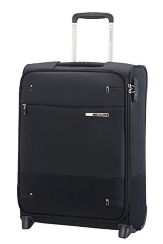 Samsonite Base Boost - Handgepäck Koffer 55 x 40 x 20 cm - Weichgepäck Kabinenkoffer passend für die meisten Airlines inkl. Ryanair und EasyJet - Upright, 2 Rollen, TSA-Schloss, 41 L - 2 kg - Schwarz