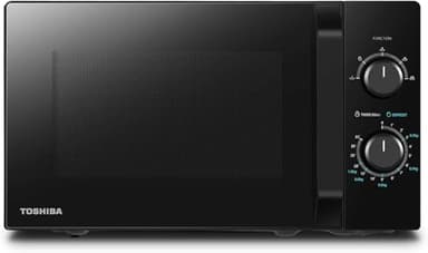 Toshiba MW2-MG20PF(BK)/GE Mikrowellenherd 800 W mit knuspriger Grill- & Kombigarfunktion, 5 Leistungsstufen, 1000 W Grillleistung, Schwarz