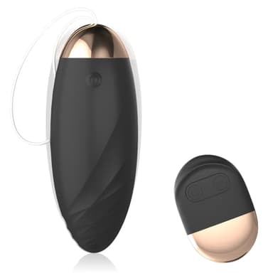 Oziral vibrator mit fernbedienung für unterwegs mit 10 Vibrationsmoden für G-Punkt & Klitoris Liebeskugeln mit Fernbedienung Sex Spielzeug für die Paare und Frauen Wiederaufladbar vibro ei Schwarz