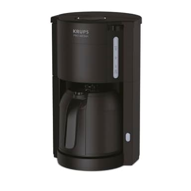 Krups Pro Aroma KM303810| Filterkaffeemaschine 1 Liter Fassungsvermögen | mit Thermokanne | 800 Watt | für 10-15 Tassen Kaffee | schwarz