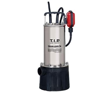 T.I.P. Edelstahl Tauchdruckpumpe Hochleistungspumpe für Zisterne und Regentonne, 6000 l/h, 34 m Förderhöhe, 3,4 bar Druck, Automatikfunktion, 950 W, Drain 6000/36, 30136
