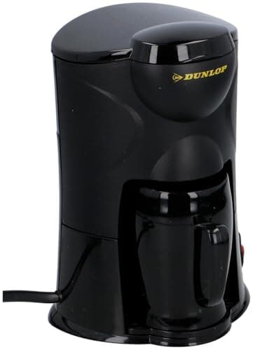 Dunlop - 1-Tassen-Kaffeemaschine 170W | Dauerfilter | ideale Reise-Kaffeemaschine | Anschluss an Zigarettenanzünder |für PKW, LKW, Wohnmobil | mit An- und Ausschalter (12V)