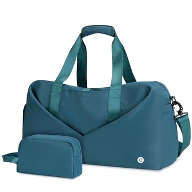 Ceneda Sporttaschen Klassische mit Schuhfach und Nassfach Tragbare Übernachtungs Wochenendtasche Reisetasche Yoga Tasche für Damen und Herren Gym Bag (Teal)