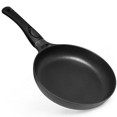 Gotoll Pfanne 28 cm Induktion Beschichtet, Bratpfanne mit abnehmbaren Griff, Universalpfanne BPA Frei, Aluminiumguss, Schwarz