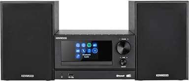 Kenwood M-7000S-B Mikro-Stereoanlage, Schwarz, mit Bluetooth, USB, CD und Radio Dab + oder FM