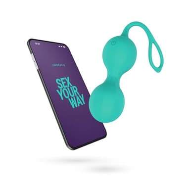 AMORELIE Joy – App-gesteuerte 55g Liebeskugeln Shimmer | Beckenbodentrainer für Frauen