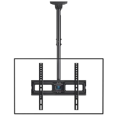 TV-Deckenhalterung – TV-Halterung neigbar und schwenkbar, verstellbar für Bildschirme von 26 bis 65 Zoll – Dachhalterung Full-Motion trägt 50 kg mit VESA 400 x 400 mm
