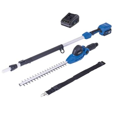 Scheppach Akku-Teleskop-Heckenschere C-PHS410-X | Schnittlänge 410 mm | max. Aststärke 16 mm | Gesamtreichweite 2,6 m | 20-Volt-IXES-Serie | mit 4Ah Akku und Ladegerät