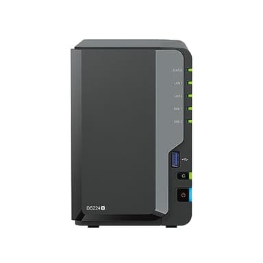 Synology DS224+ 2-Bay Diskstation NAS (Intel Celeron J4125 4-Core 2.0 GHz 2GB DDR4 RAM 2xRJ-45 1GbE LAN-Port) 8 TB Bundle mit 2 x 4 TB Seagate IronWolf NAS HDDs (ST4000VN006)