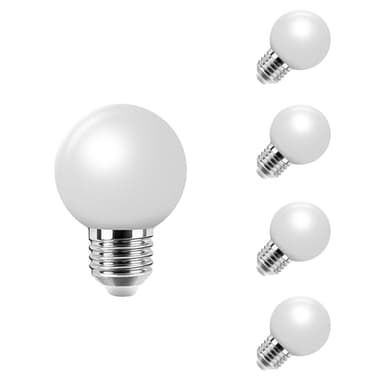 HUAMu 5er Pack 2W E27 LED Leuchtmittel, Glühbirne E27 Warmweiß, E27 G45 Schraubverschluss Glühbirne, 2700K, Wasserdichte für Innen und Außen Bereich Urlaub Party Dekoration, AC 220-240V