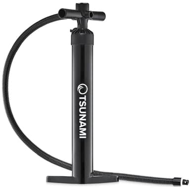 Tsunami SUP-Handpumpe, max. 2 bar (29 PSI), High Big Volume, Doppelt wirkende, Luftpumpe, Hochdruck-Superpumpe für Kajak, Dingy Boote, Paddelboard, Schlauchboot SUP und Stand Up Paddle Board