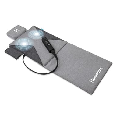 HoMedics Stretch Essentials – Ganzkörper elektrische Stretch Massagematte, 3 Dehnprogramme, faltbare Fitnessmatte für Heimfitness, Yoga, Pilates – Massagegerät Matte mit Kopfkissen