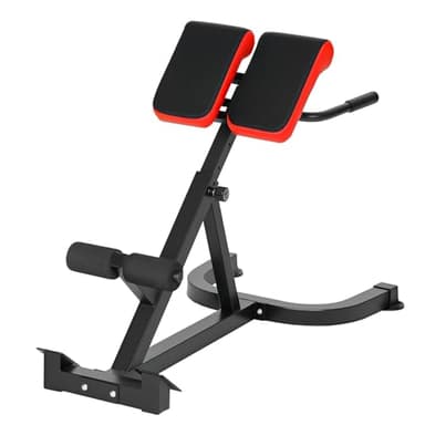 SPORTNOW Hyperextension Rückentrainer, Höhenverstellbar Bauchtrainer mit Beinfixierung, Haltegriffen, Römische Bank, Multifunktionales Workout Bench bis 120 kg, Rückenstrecker für Zuhause, Fitness