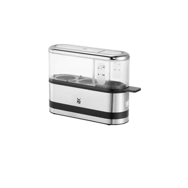 WMF Küchenminis 2-Eier-Kocher, Eierkocher 2 Eier, mit Eipick, BPA-freies Tritan, 250 W, cromargan matt