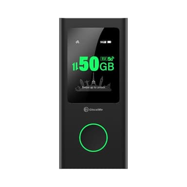 GlocalMe Numen Air Mobiler WLAN Router 5G, Keine SIM-Karte nötig, 5G LTE Hotspot mit 50GB europäischem Datenpaket, Unterstützt 16 Geräte gleichzeitig, 5400 mAh Akku, Reise- oder Heim-WLAN-Hotspot