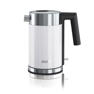GRAEF. 1-Liter Edelstahlwasserkocher WK 401, weiß