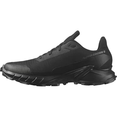 Salomon Alphacross 5 Gore-Tex wasserdichte Herren Trail-Laufschuhe, Starker Grip, Wasser- und Wetterschutz, Anhaltender Komfort, Black, 43 1/3