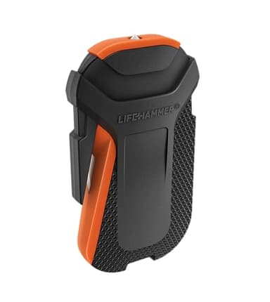 Lifehammer SMART- Automatischer Notfallhammer fürs Auto - Nothammer mit Gurtschneider und Antirutsch Griff - Integrierter Gurtschneider - Ultraharter Keramikhammerkopf - Zerstört Autoglas