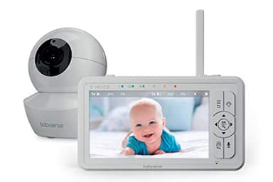 Babysense HDS2 Babyphone mit Kamera, 5 Zoll 720P HD, Ohne WLAN, Nachtlicht, Wiegenlieder, 300m Reichweite, Zwei-Wege-Audio, ECO Modus, 4X Zoom, 4000mAh Akku