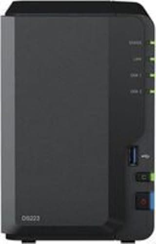 Synology DS223 2-Bay Diskstation NAS (Realtek RTD1619B Quad-Core 2GB Ram 1xRJ-45 1GbE LAN-Port) 4TB Bundle mit 2X 2TB Bestpreis Festplatten