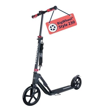 HUDORA BigWheel Style 230 Scooter - Stabiler Aluminium-Roller mit großer Trittfläche - Höhenverstellbarer & zusammenklappbarer Cityroller für bis zu 120kg - Tretroller für Jugendliche & Erwachsene