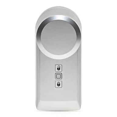Homematic IP Smart Home Türschlossantrieb, silber, elektronisches Türschloss, Smart Lock nachrüstbar ohne Umbau, Türöffner steuerbar per App, Alexa & Google Assistant, 160556A0