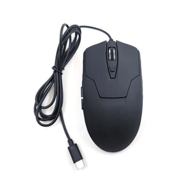 CBUS Kabelgebundene USB-C-Maus, 6 Tasten, leises Klicken, Computermaus, 4 DPI-Geschwindigkeiten, ergonomisch, LED-Hintergrundbeleuchtung, kompatibel mit Mac, Chromebook, HP, Dell XPS, ASUS, Surface,